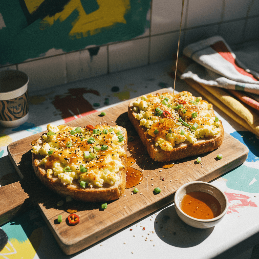 Hot Honey & Sesame Feta Toast