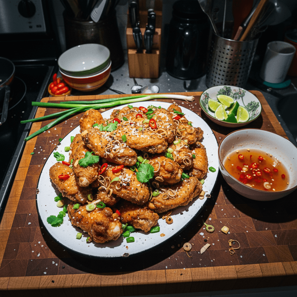 Vietnamese Lemongrass Salt & Pepper Wings