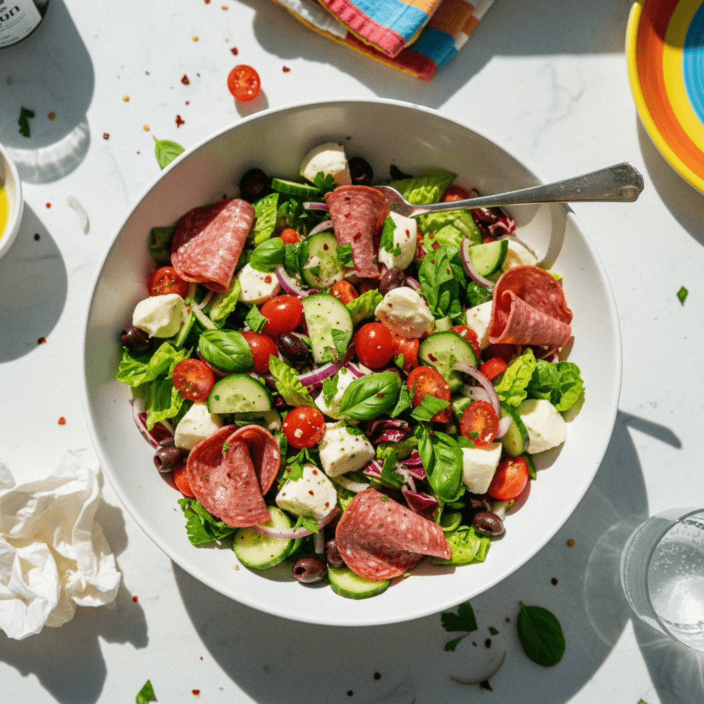 Italian Chopped Salad with Salami