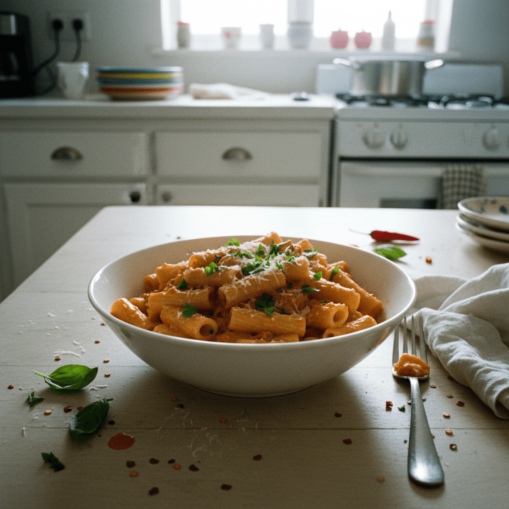 The BEST Spicy Rigatoni