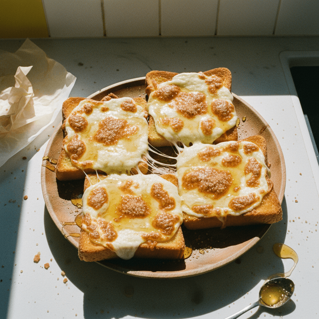 Roti Bakar Keju Madu Mentega