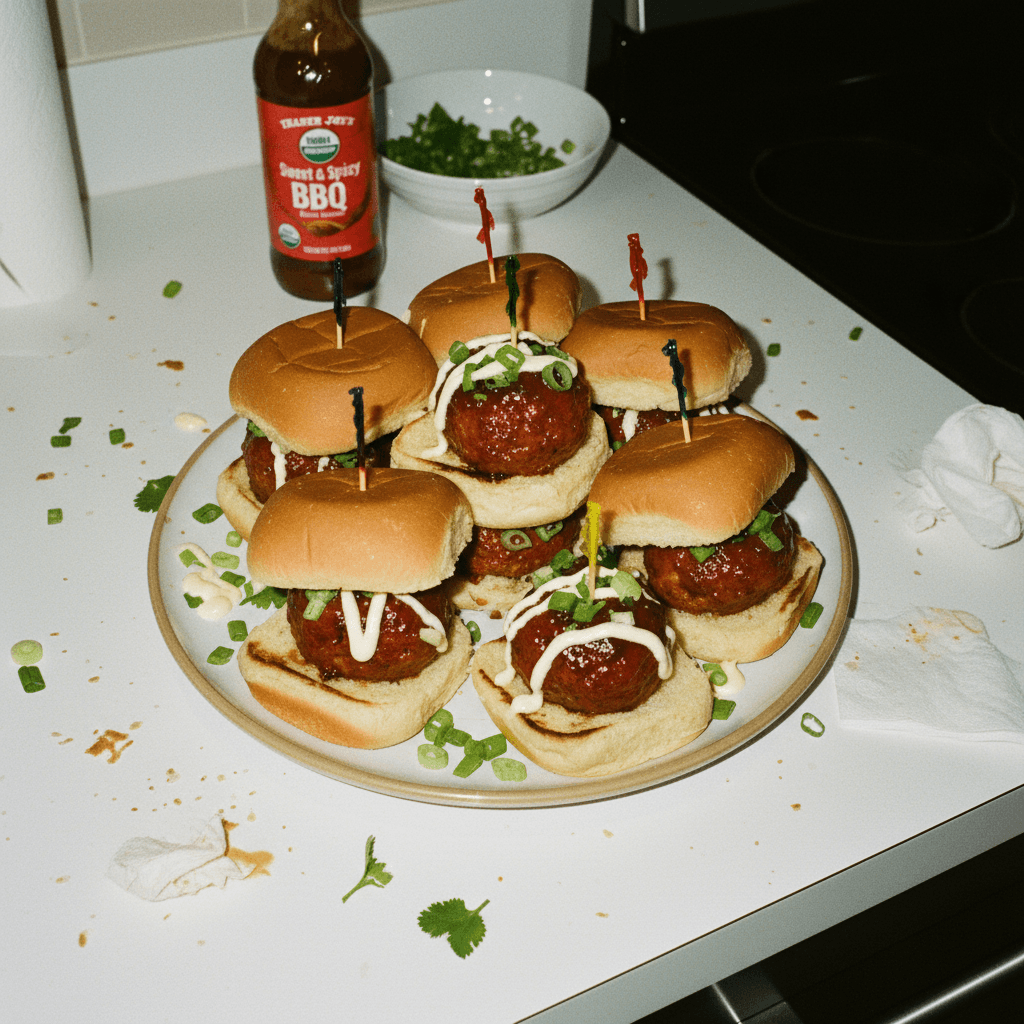 TJ's BBQ Chicken Meatball Sliders