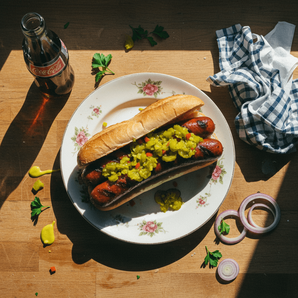 Classic Kielbasa Sandwich with Relish