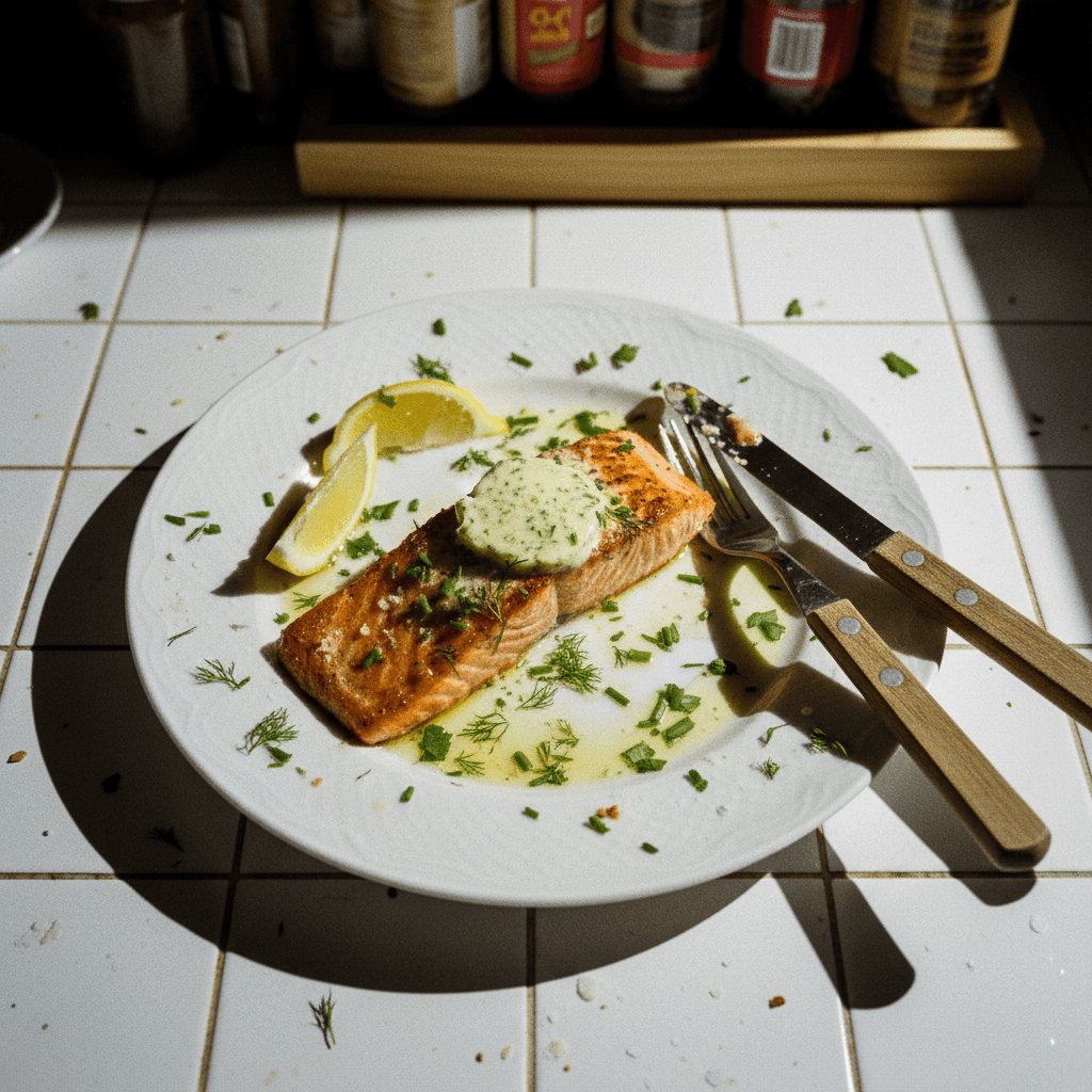 Pan-Seared Salmon with Herb Butter
