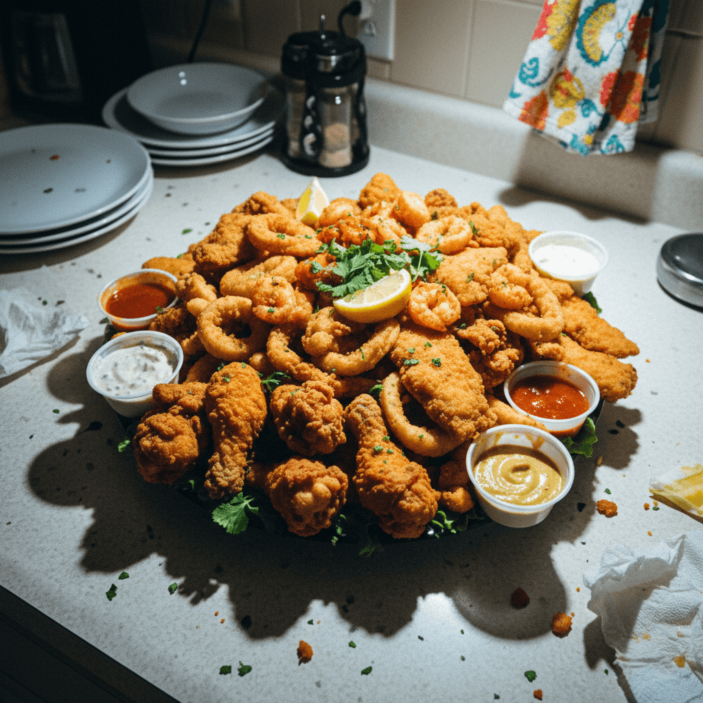 Crispy Fried Seafood and Chicken