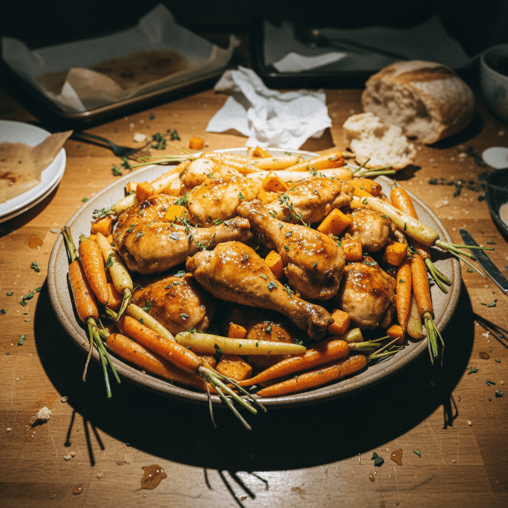 Honey-Maple Chicken with Roasted Root Vegetables