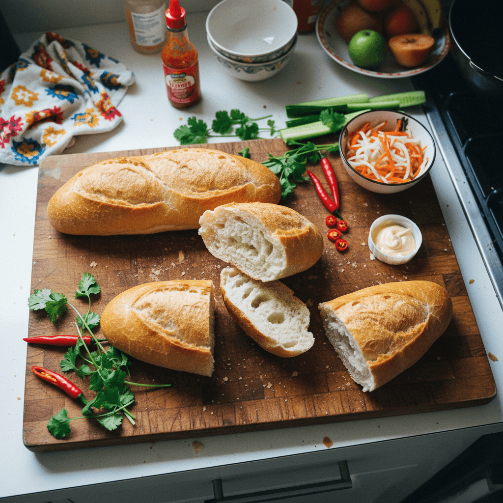 Homemade Vietnamese Banh Mi Bread