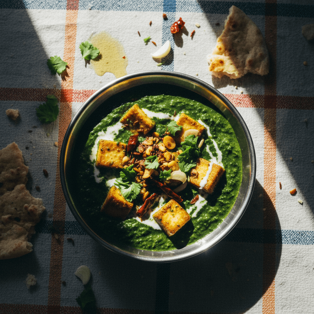 Dhaba Style Lahsuni Palak Paneer