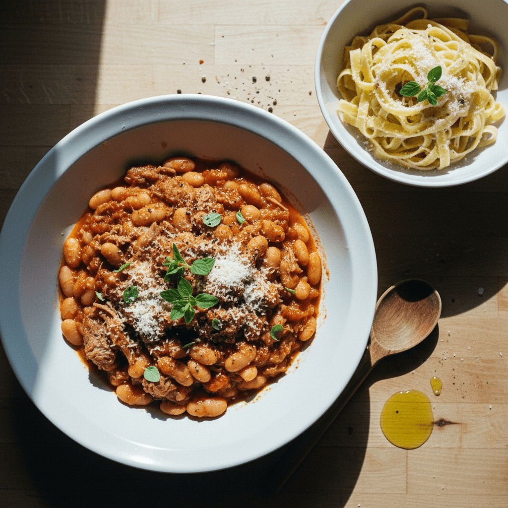 Slow Cooked Lamb & Butter Beans