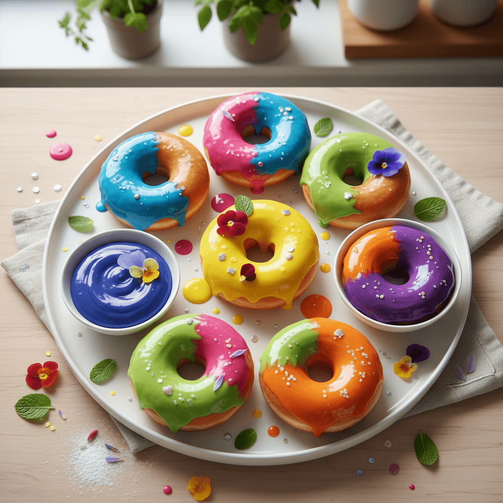 Rainbow Donut Glaze Dipping