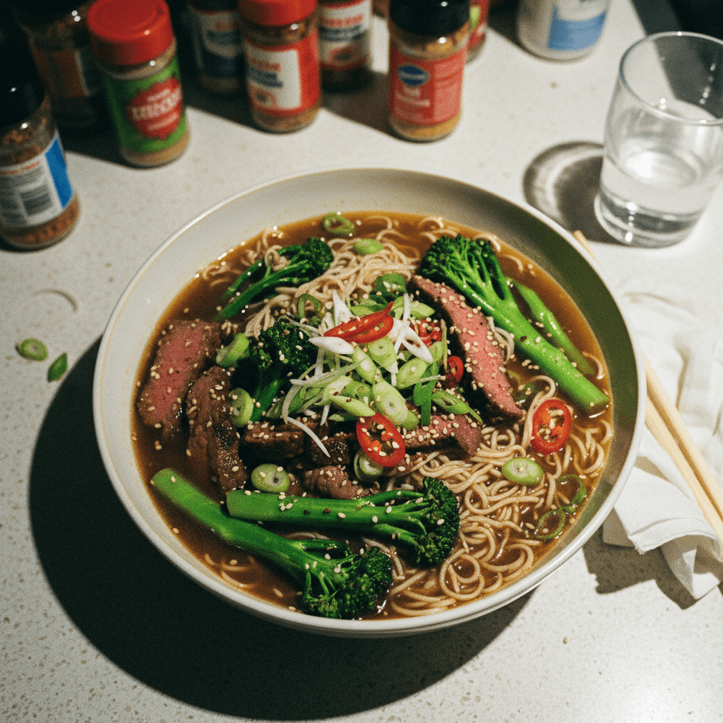 Brothy Beef & Broccolini Rice Bowl