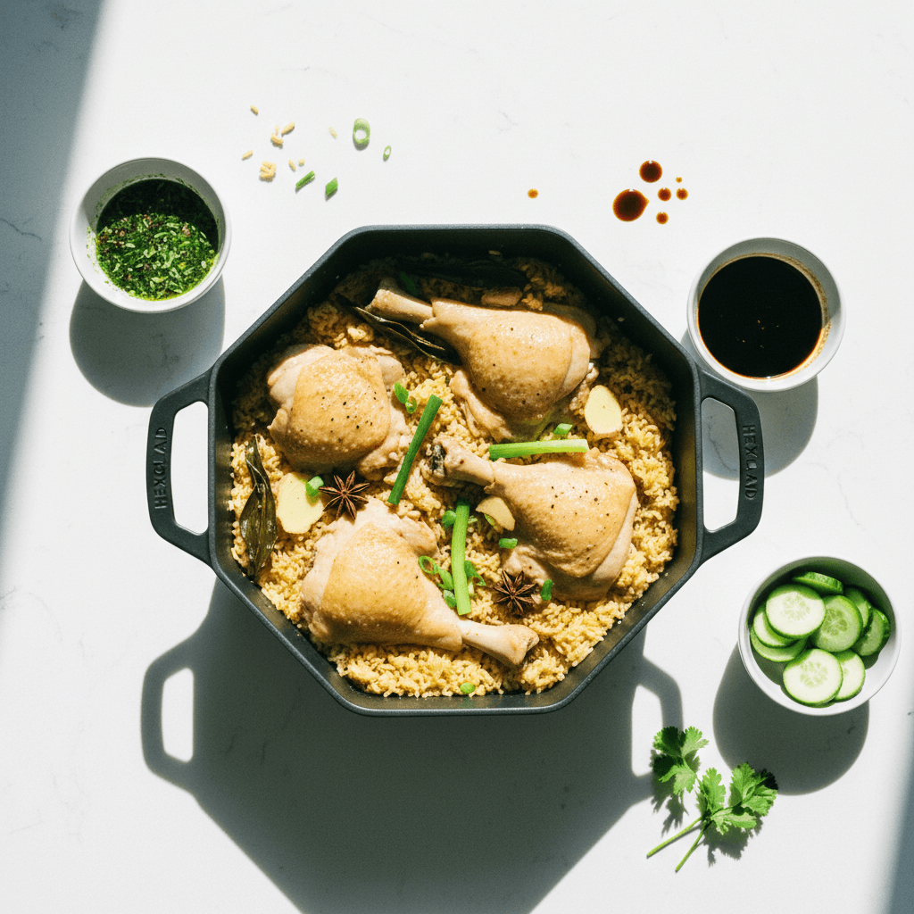 One-Pot Hainanese Chicken Rice