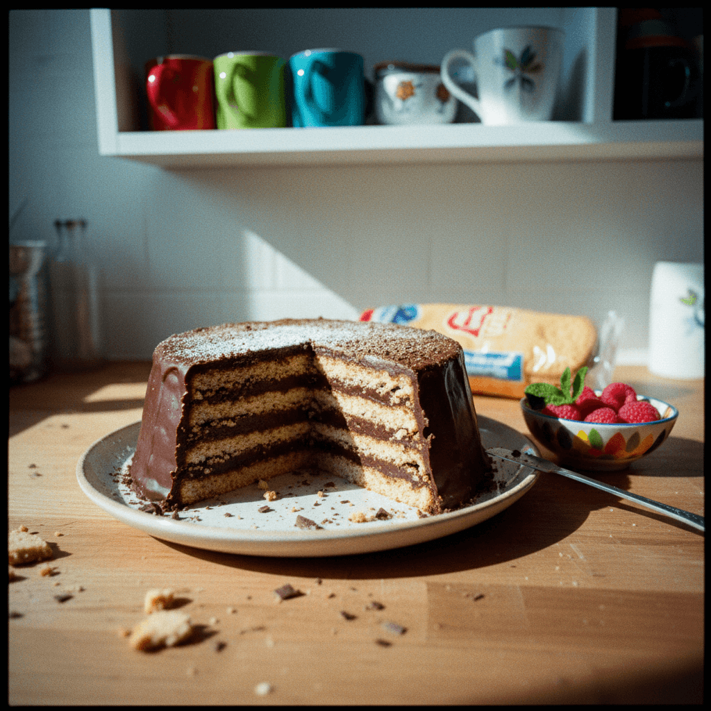 Kalter Hund (German Chocolate Biscuit Cake)