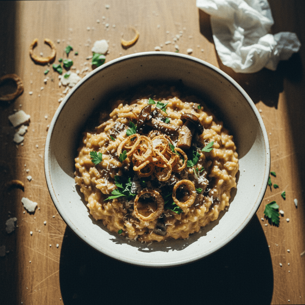 Creamy Shallot and Mushroom Risotto