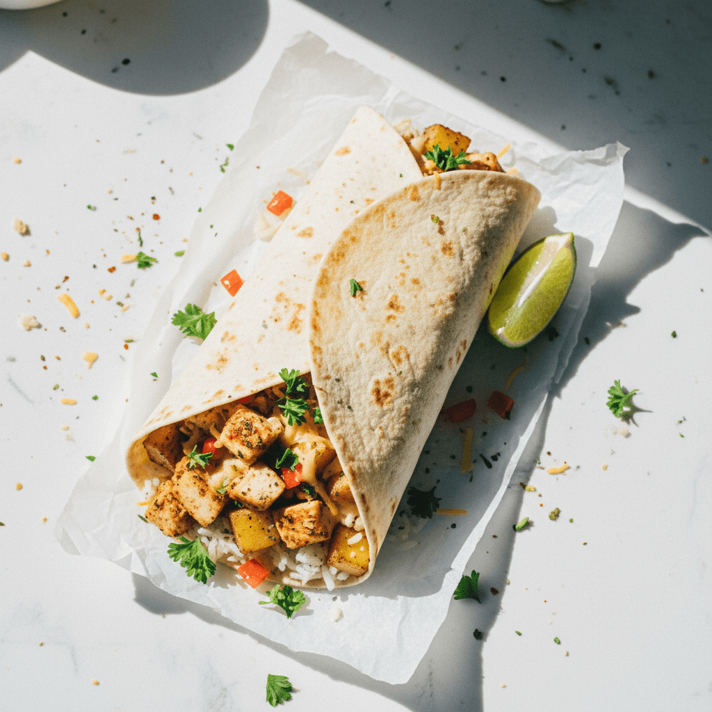 بوريتو الدجاج بالأعشاب الإيطالية