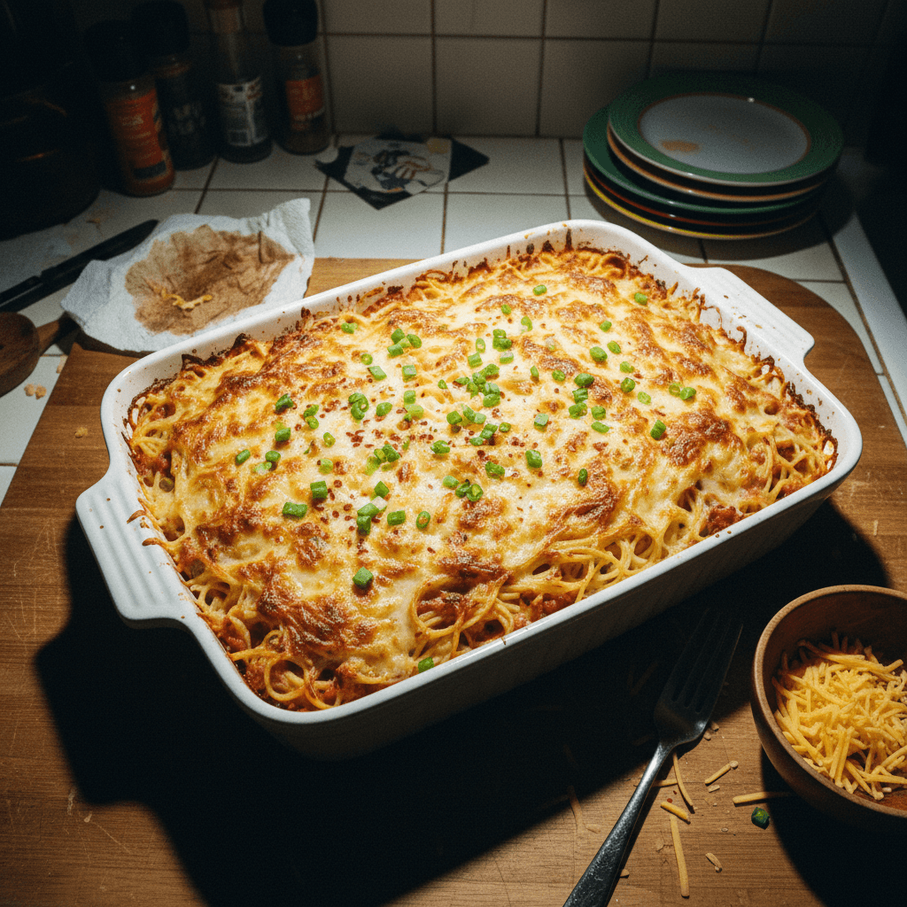 New Orleans Mac & Cheese AKA Baked Spaghetti