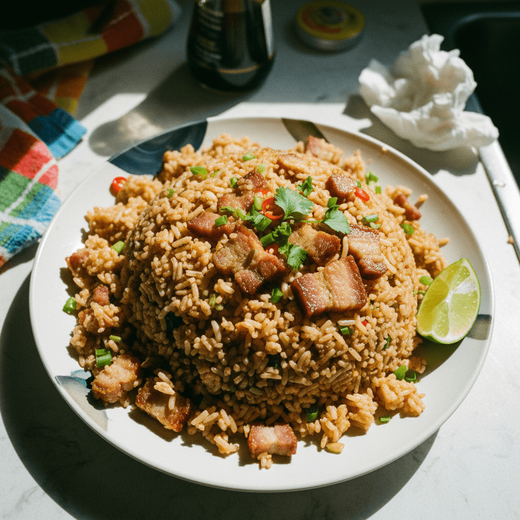 Savory Pork Belly Fried Rice