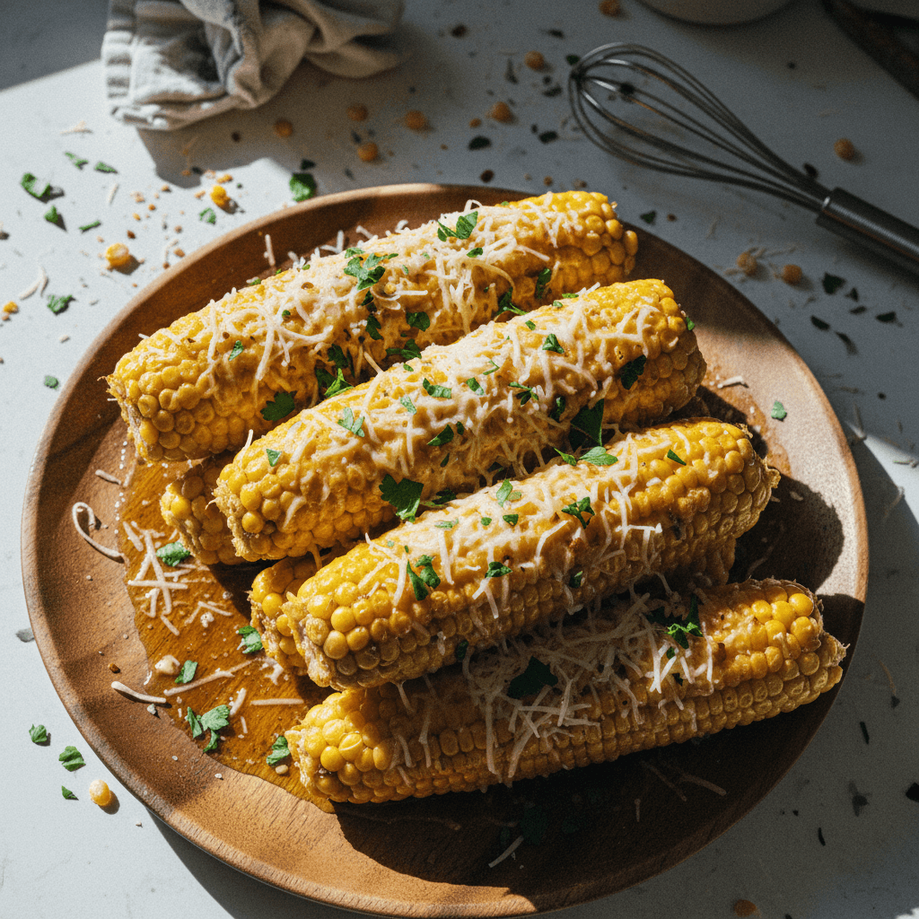 Cheesy Garlic Butter Corn on the Cob