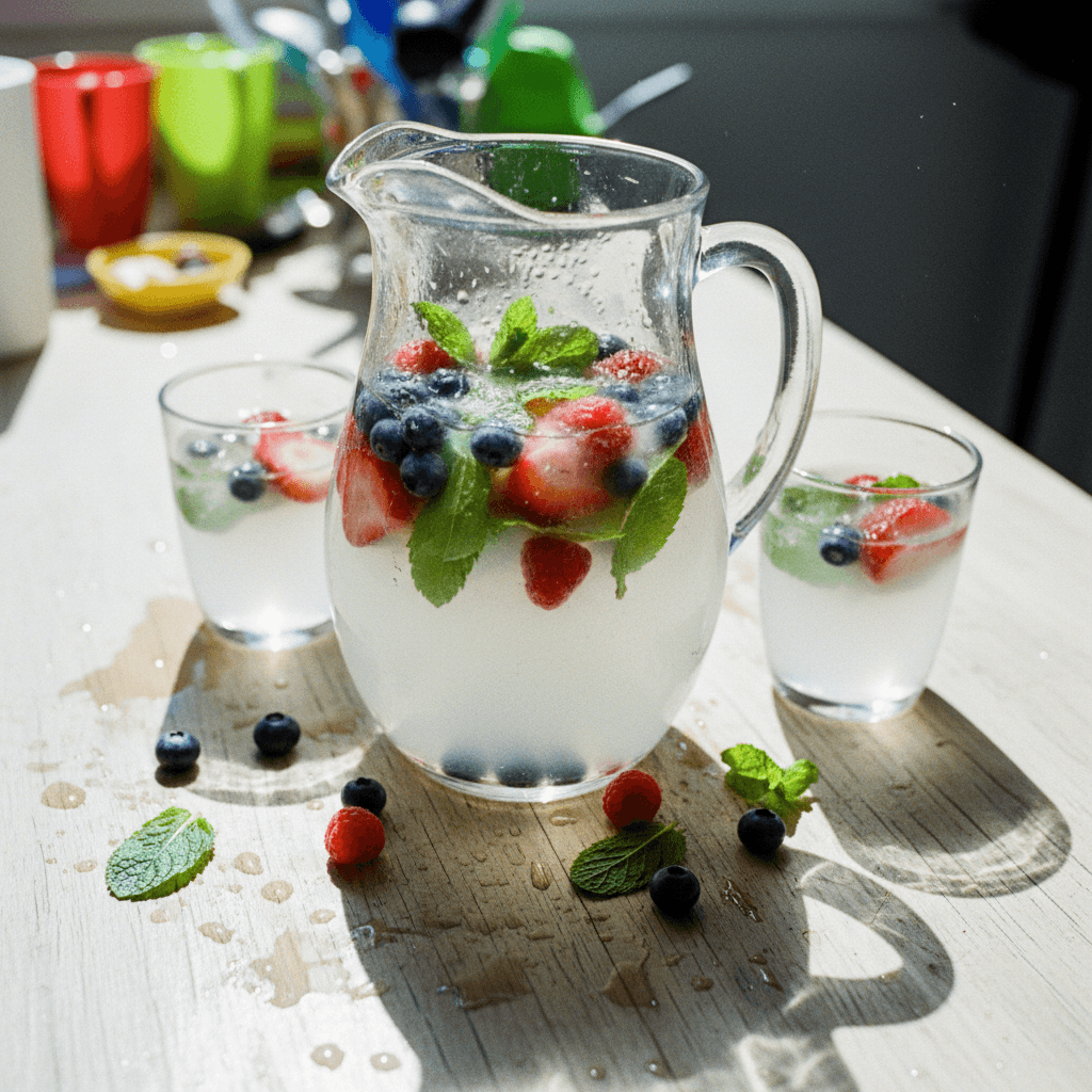 Mixed Berry Mint Infused Water