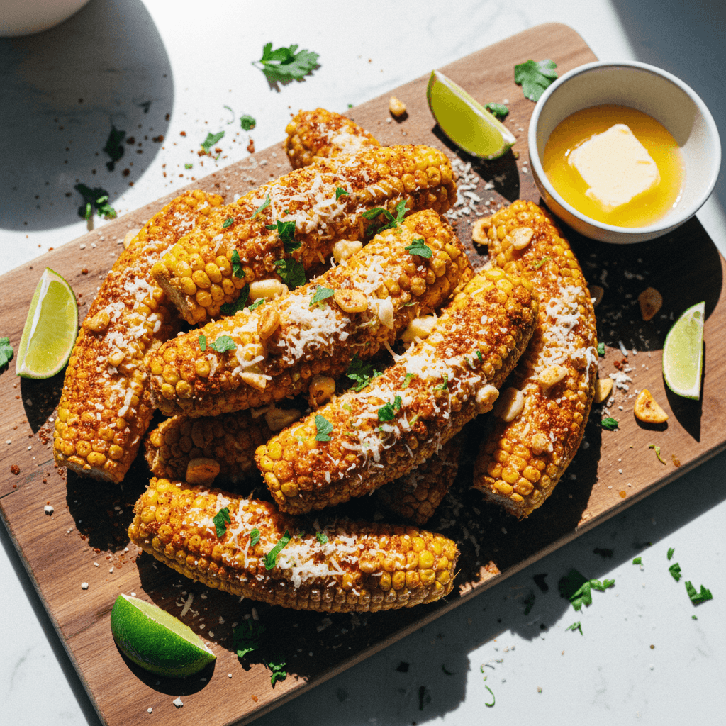 Super Viral Cajun Parmesan Corn Ribs