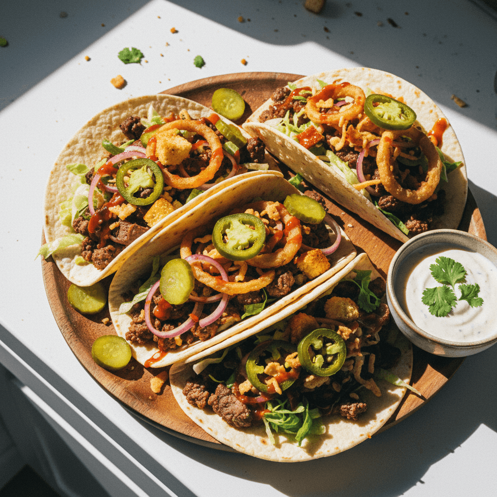 Crispy Jalapeno Beef Tacos
