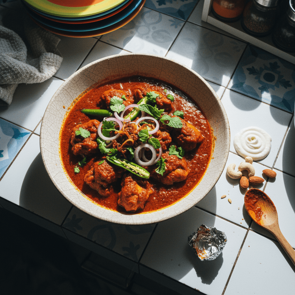 Hyderabadi Wedding-Style Red Chicken Curry