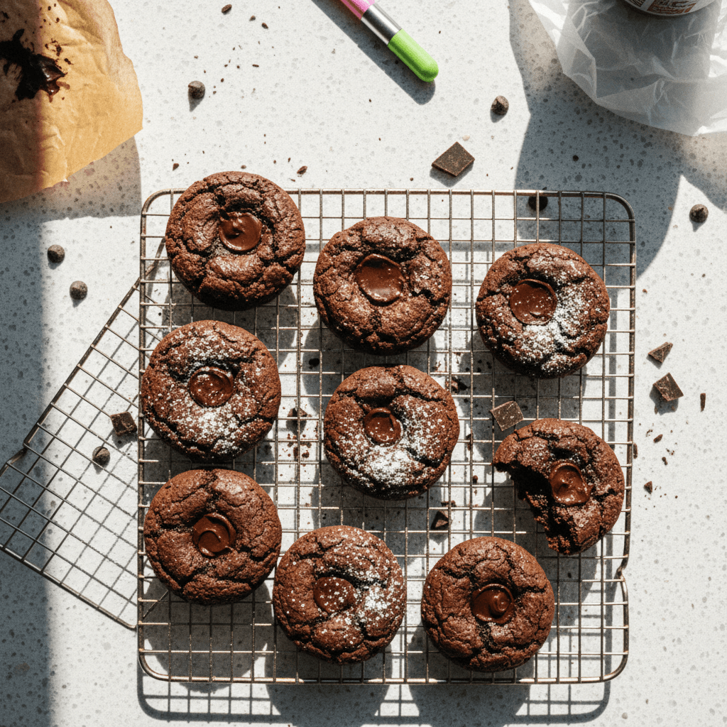 Chewy Gooey Brownie Cookies