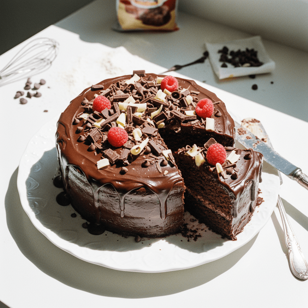 Triple Chocolate Fudge Cake