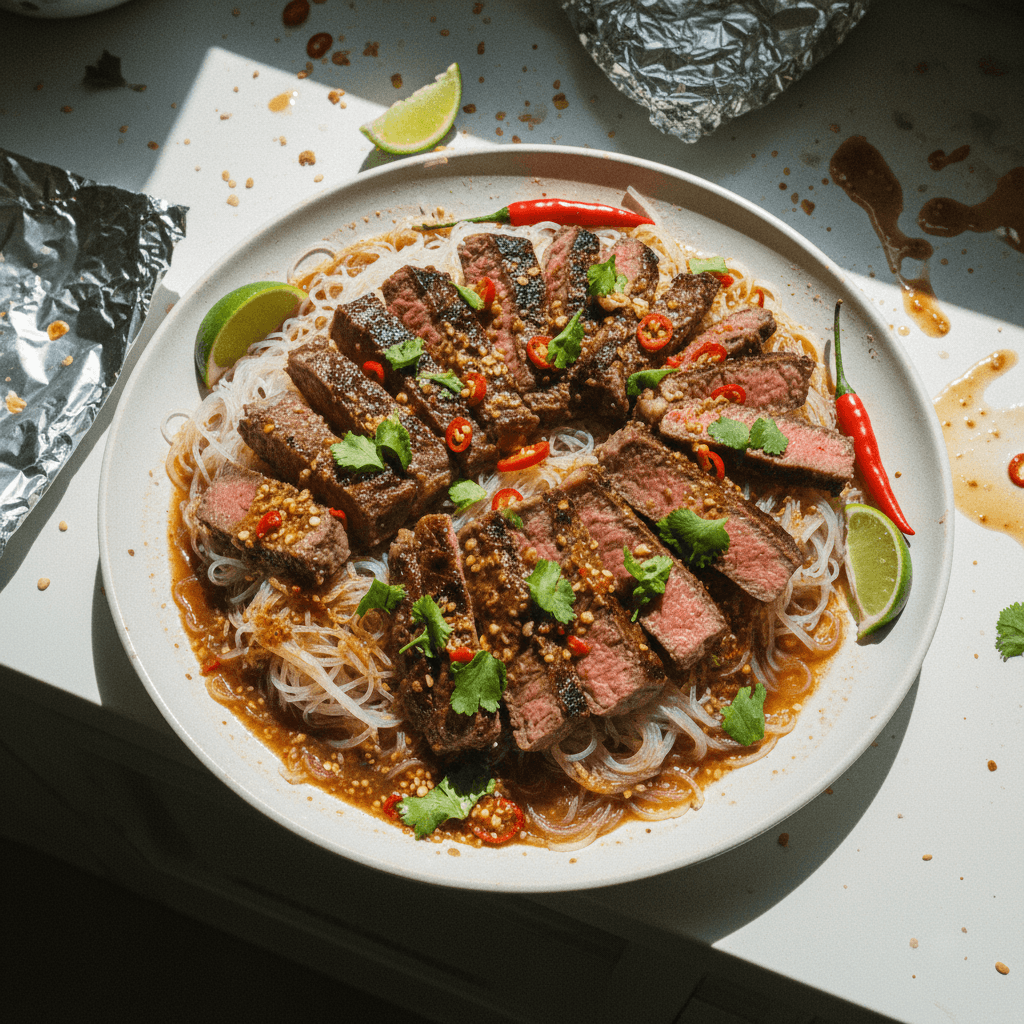 Thai Crying Tiger Steak (with Glass Noodles)