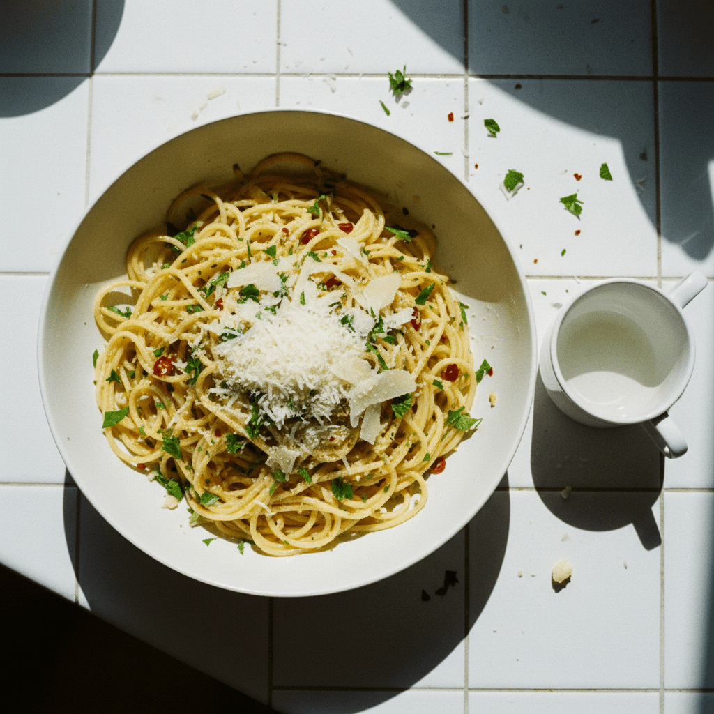 Nonna's 10 Minute Garlic Pasta