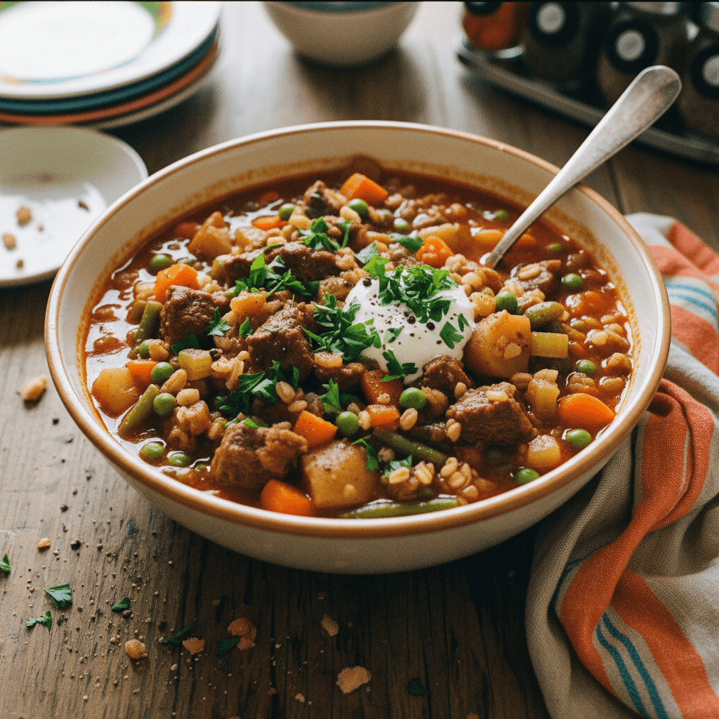 Beef and Barley Vegetable Stew