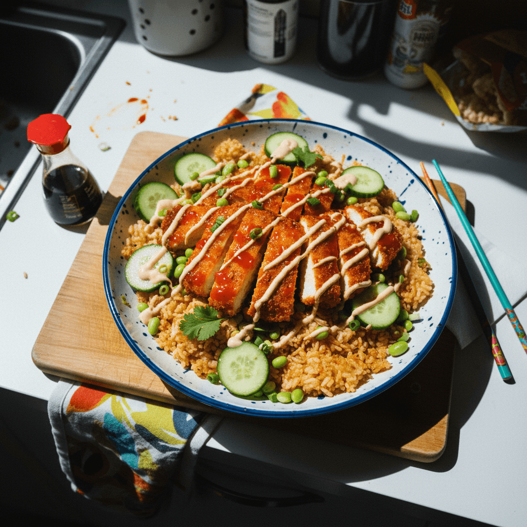 Sweet Chilli Chicken Crispy Rice Salad
