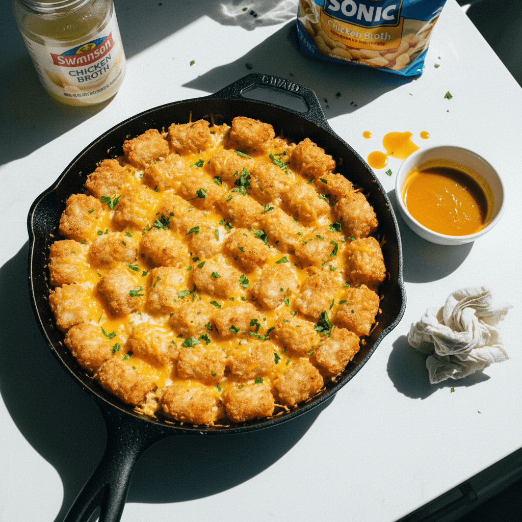Chicken Pot Pie Tater Tot Casserole