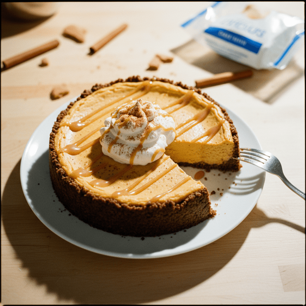 Pumpkin Cheesecake with Ginger Snap Crust