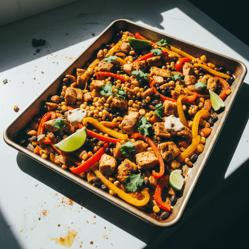 Sheet Pan Chicken Fajita Bake