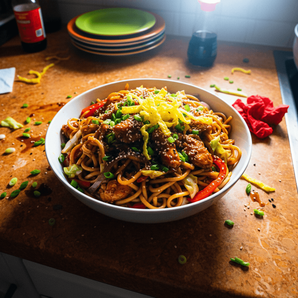 No Money No Honey Chicken Chow Mein