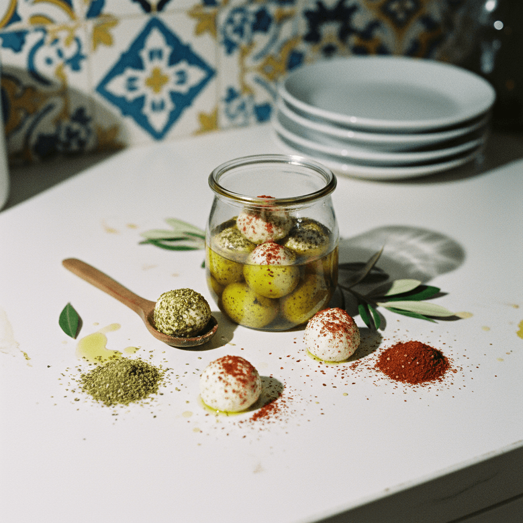 Spiced Labneh Balls