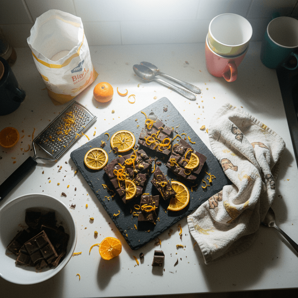 Orange Zest Dark Chocolate Bark