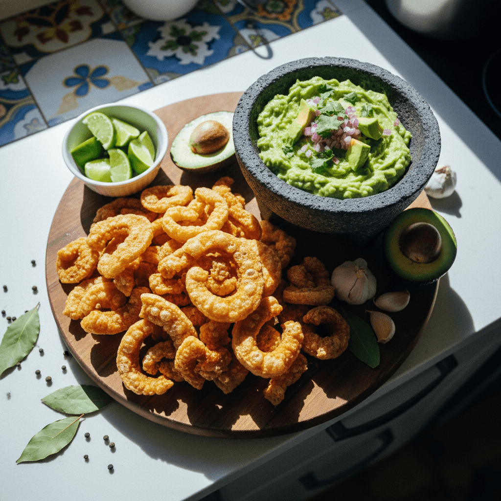 Chicharrón con Guacamole