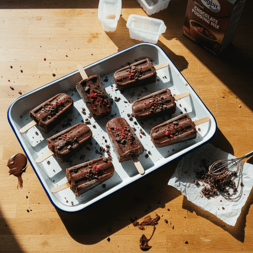 3-Ingredient Fudgesicles