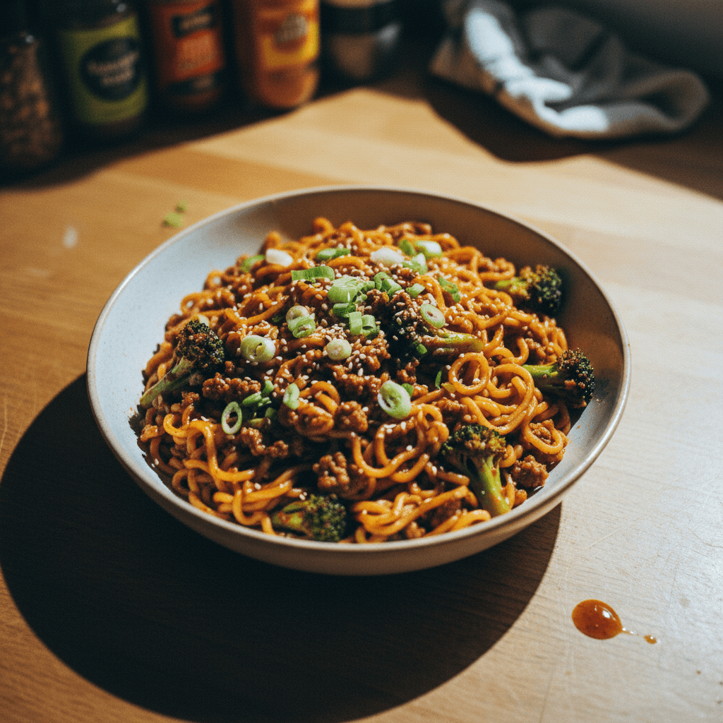 Sweet n' Spicy Beef Ramen Noodles