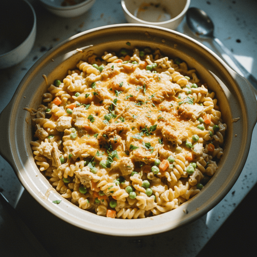 Slow Cooker Low Carb Chicken Pot Pie Pasta