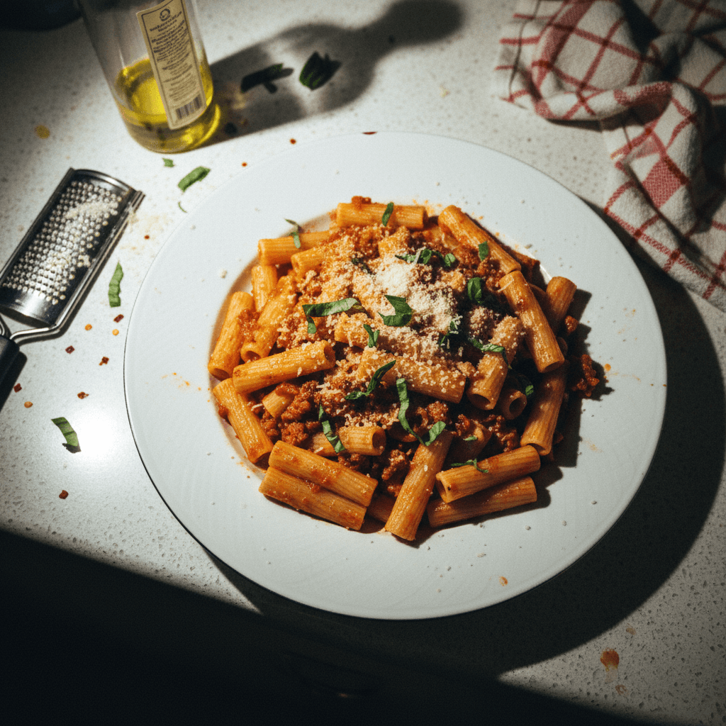 Spicy Sausage Rigatoni with Tomato