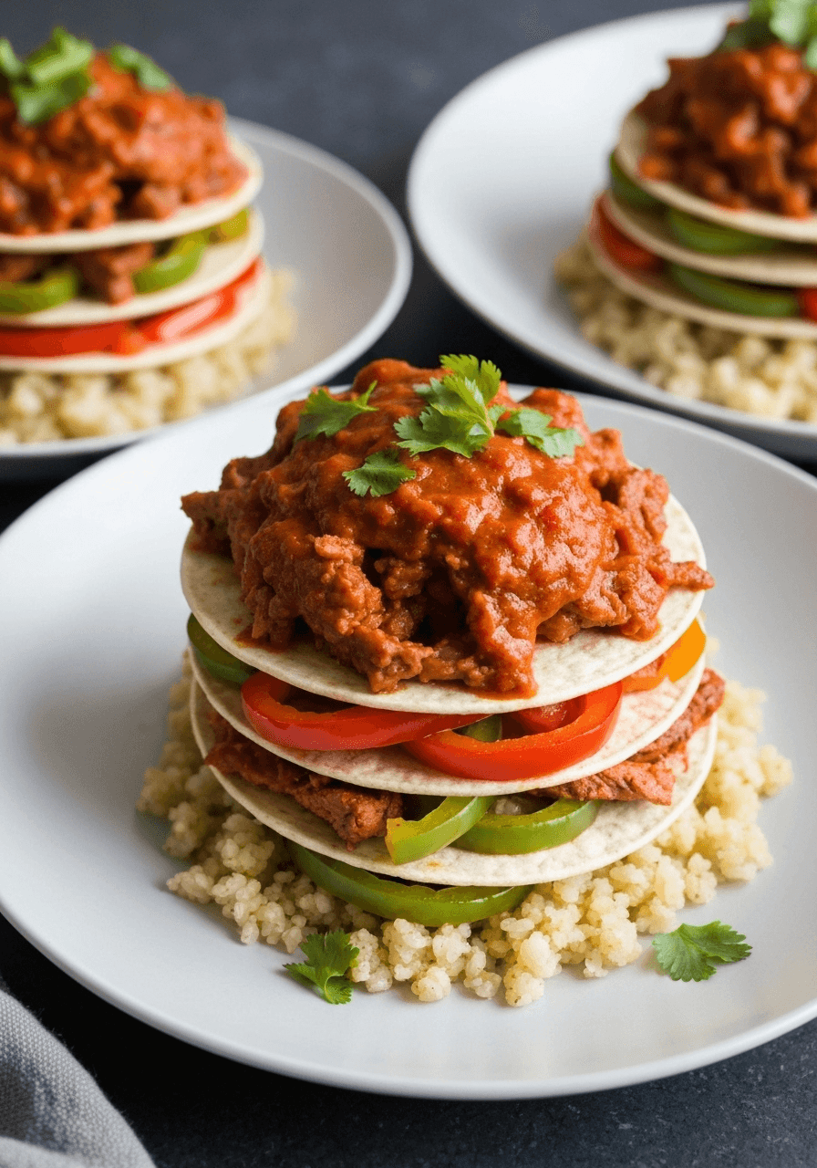 Fiery Chipotle Chicken Fajita Bowls with Cauliflower Rice