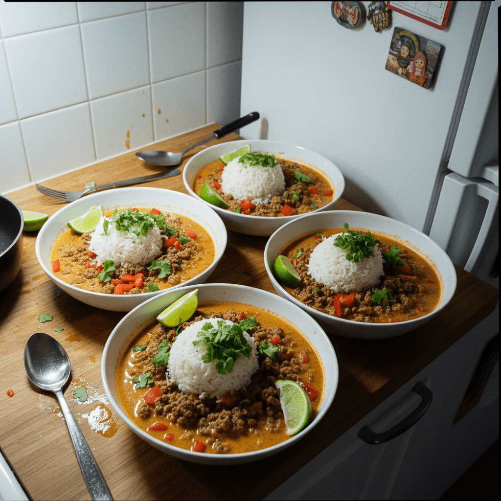 Spicy Coconut Beef Broth Bowls