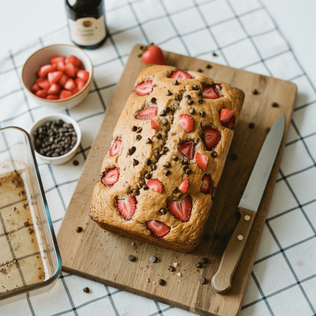 Strawberry Chocolate Banana Bread