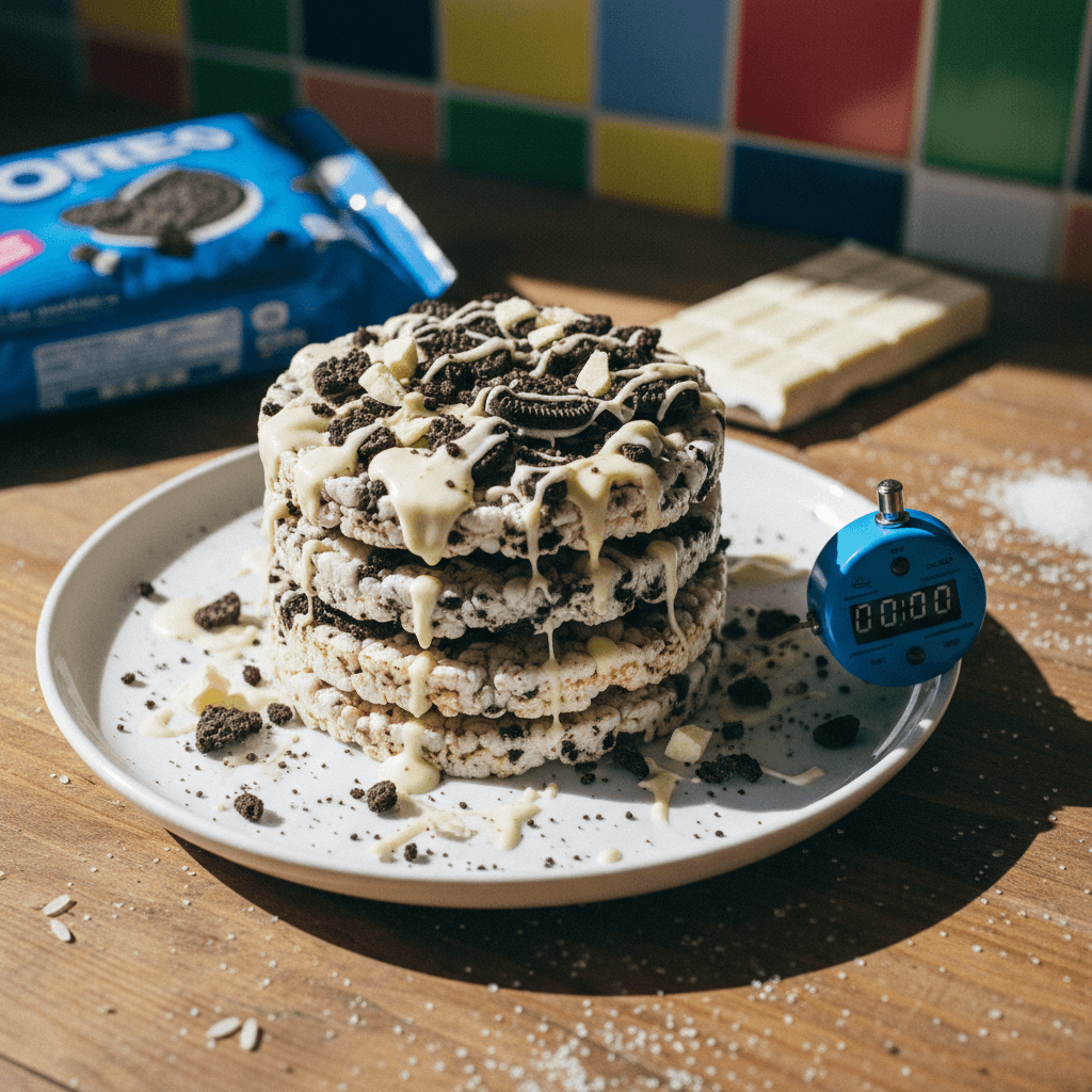 Rice Cakes de Oreo y Chocolate Blanco