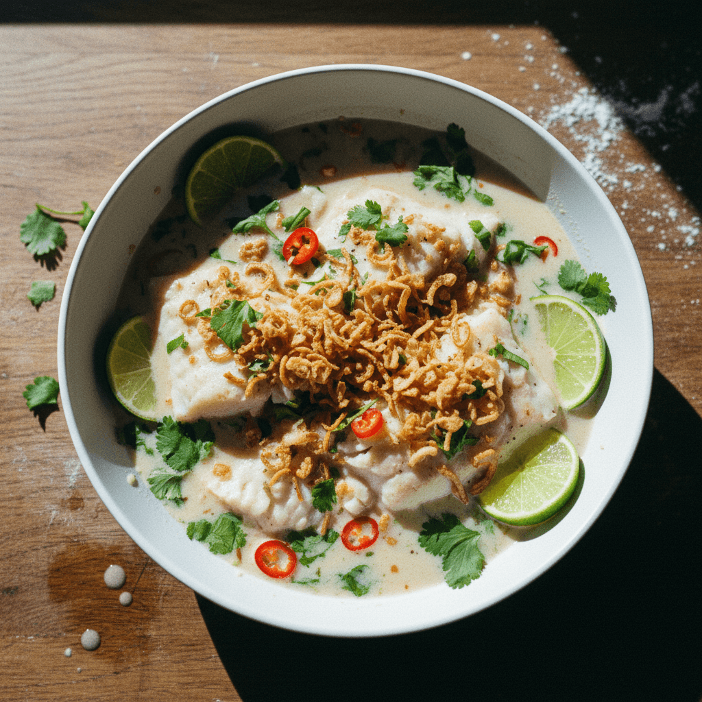 Coconut Lime Poached Cod