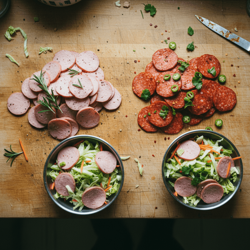Chicken Salami in 2 Ways with Salad Meal Prep