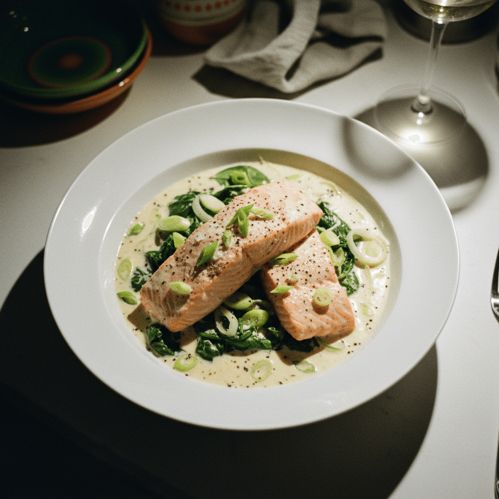Poached Salmon with Vivaldi Sauce